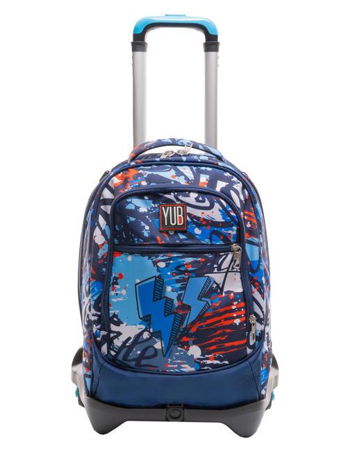 YUB STREETDOODLES 3WD Rucsac troler 3 in 1, detasabil Bluedeep - Rucsacuri cu role