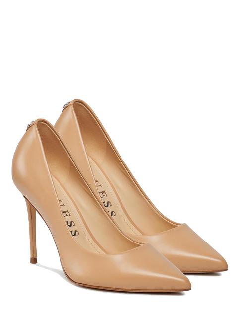 GUESS SABALIA6 Pompe din piele nisip - Pantofi femei