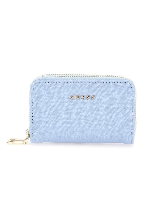 GUESS DOUBLE ZIP Portofel cu imprimeu Saffiano FUXIA - Portofele femei