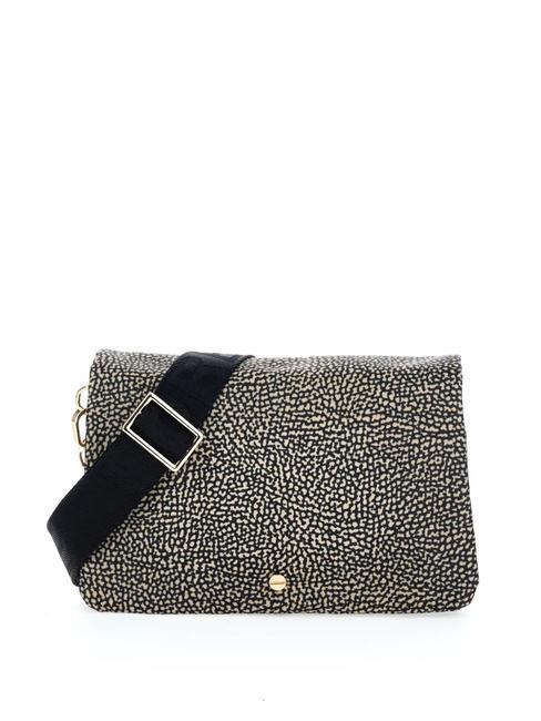 BORBONESE CLASSICA Mini geanta de umar OP / NATURAL / NEGRU - Genți femei