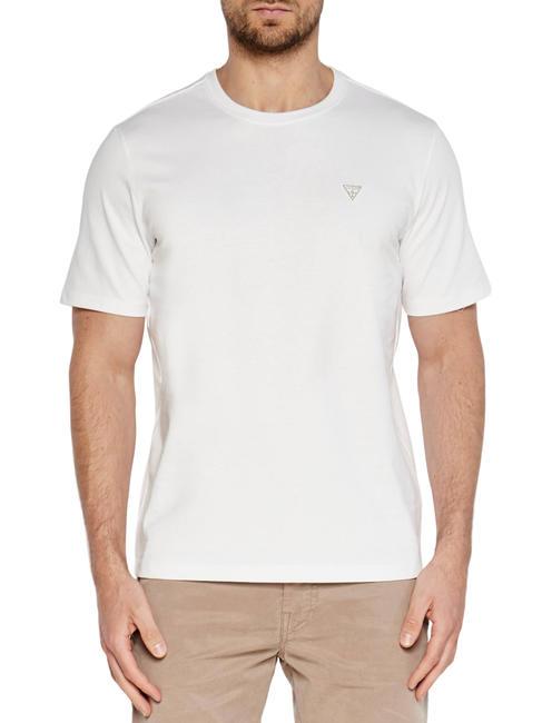 GUESS PATCH Tricou din bumbac alb purpuriu - tricou