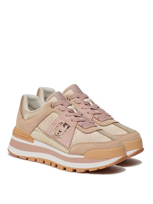 LIUJO AMAZING 29 Adidași cu logo metalic papaya/nud - Pantofi femei