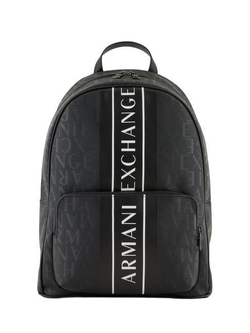 ARMANI EXCHANGE LOGO PRINT Rucsac pentru laptop de 13". negru / negru - Rucsacuri pentru laptop
