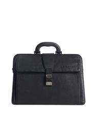 PIQUADRO CAMPIONARIO - BLACK SQUARE Geanta Doctor din piele, suport PC 13". negru - Serviete birou - 1