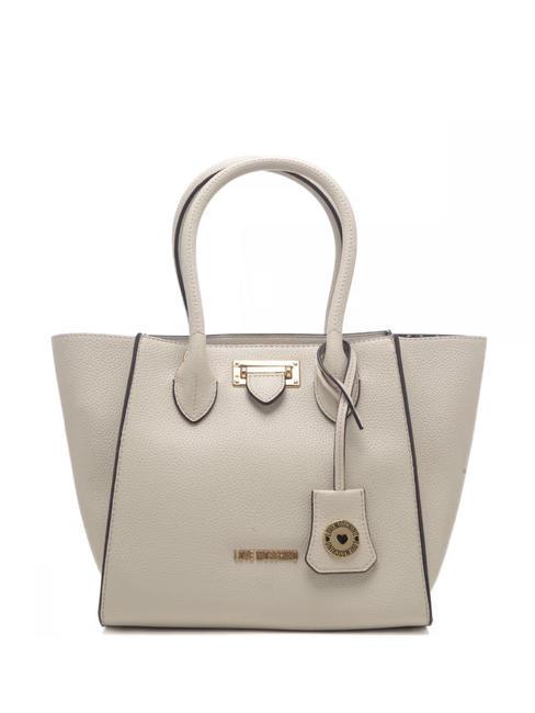 LOVE MOSCHINO CLICK  Cumpărător de mână, cu curea de umăr fildeş - Genți femei