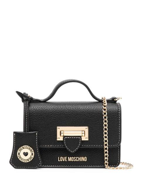 LOVE MOSCHINO CLICK  Geanta de mana micro, cu curea de umar negru - Genți femei