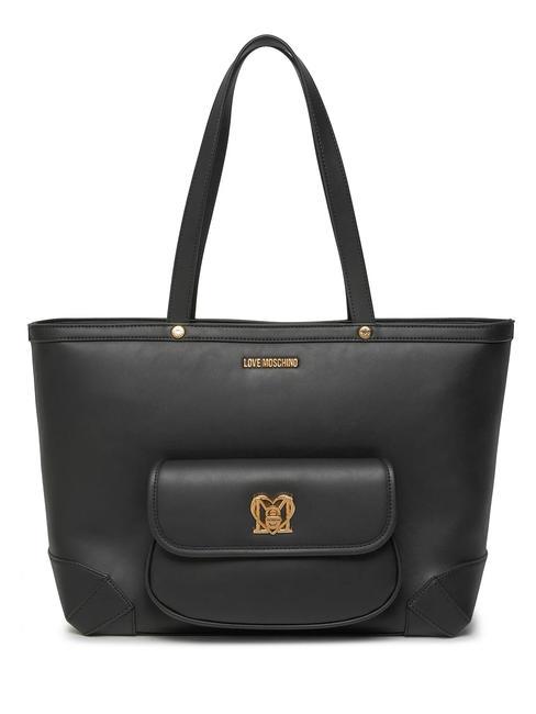 LOVE MOSCHINO TURN LOCK Punga de cumparaturi negru - Genți femei