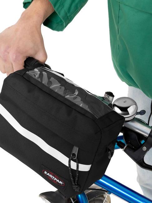 EASTPAK AMAN BIKE Geanta pentru bicicleta cu curea de umar prelată neagră - Borsete de brâu