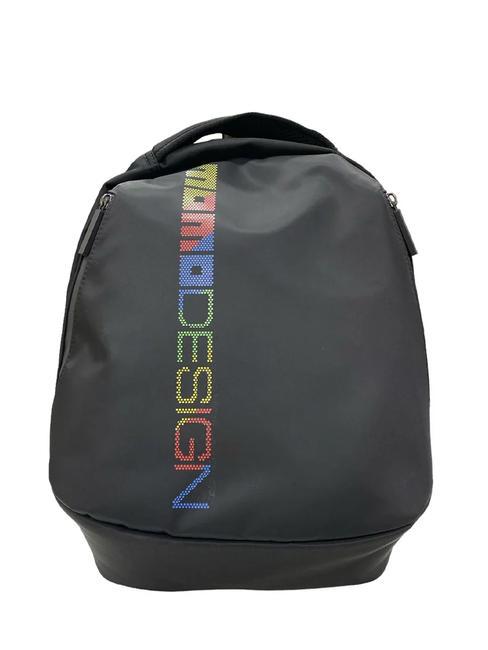 MOMO DESIGN OVAL Rucsac pentru PC de 15 inchi negru/pixel - Rucsacuri pentru școală și timp liber