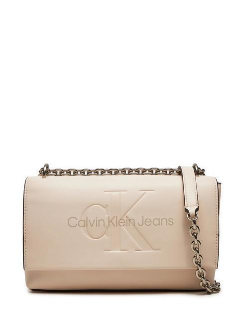 CALVIN KLEIN SCULPTED Convertible Geanta de umar/ crossbody dimineața cenușie - Genți femei