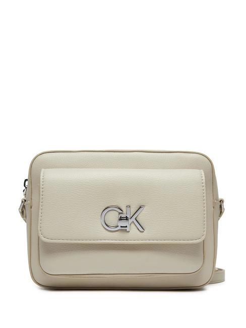 CALVIN KLEIN RE-LOCK Mini geanta de umar dimineața cenușie - Genți femei