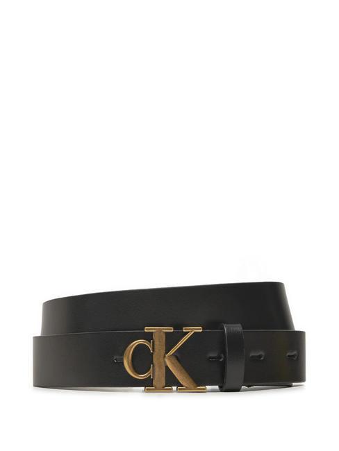 CALVIN KLEIN CK JEANS MONOGRAM  Curea de piele pvh negru - Curele