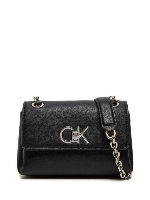 CALVIN KLEIN RE-LOCK Mini geantă de umăr/încrucișată ck negru - Genți femei