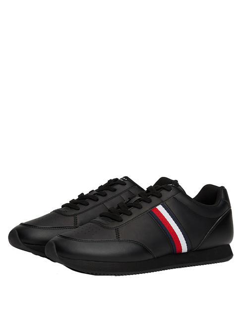 TOMMY HILFIGER RUNNER MIX Adidași joasă BLACK - Pantofi bărbați