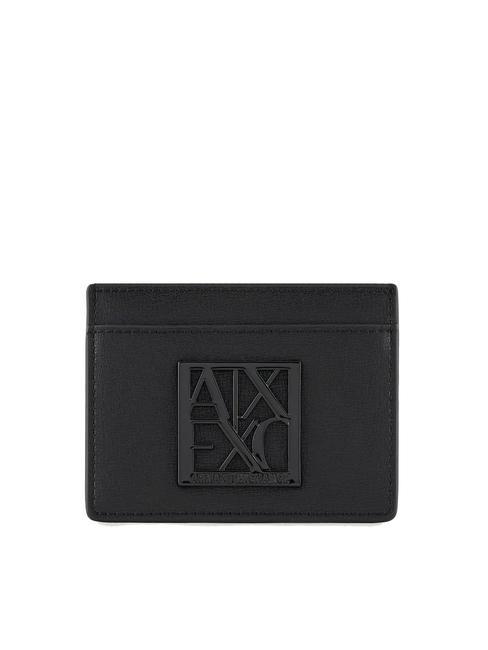 ARMANI EXCHANGE A|X Suport plat pentru card de credit negru - Portofele femei