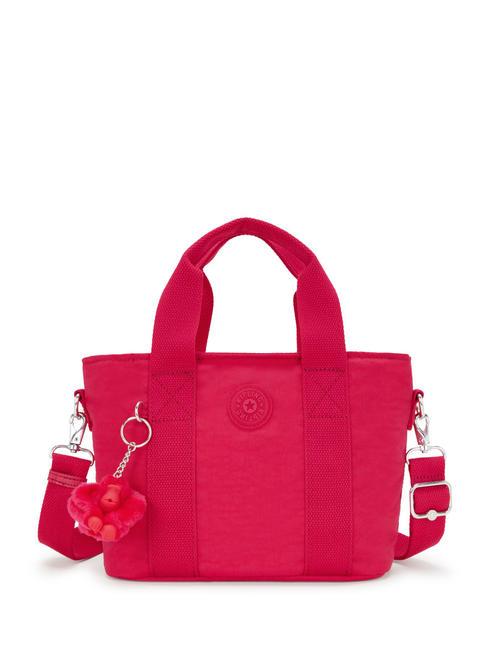 KIPLING MINTA Geantă tote medie cu curea de umăr confetti roz - Genți femei