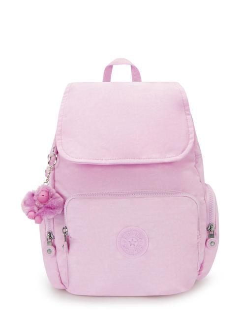 KIPLING CITY ZIP S Rucsac cu clapă roz înflorit - Genți femei