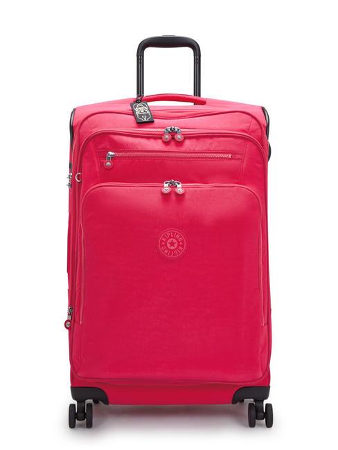 KIPLING NEW YOURI SPIN M Cărucior de mărime medie confetti roz - Trolere semirigide