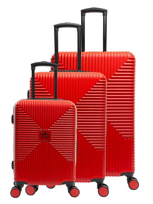 ROCCOBAROCCO ADVENTURE Set 3 cărucioare de cabină, medii, mari roşu - Set trolere