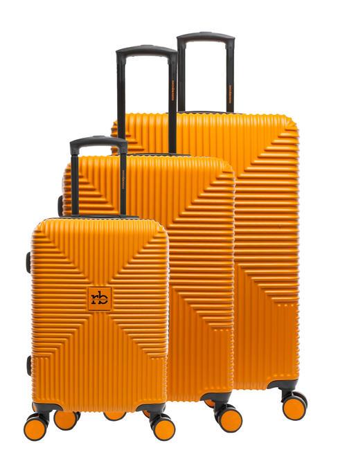 ROCCOBAROCCO ADVENTURE Set 3 cărucioare de cabină, medii, mari portocale - Set trolere