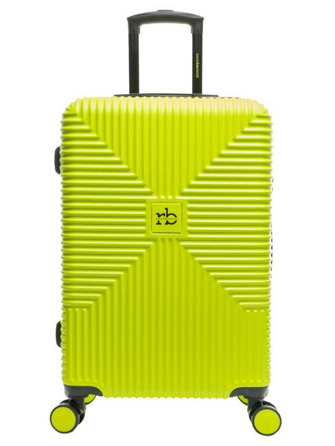 ROCCOBAROCCO ADVENTURE Cărucior de dimensiune medie verde acid - Trolere rigide