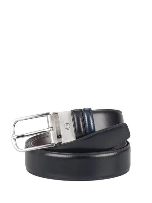 PIQUADRO X11  Cureaua din piele reversibila negru / albastru - Curele