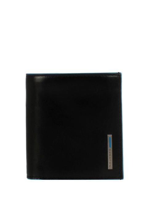 PIQUADRO BLUE SQUARE  Portofel din piele cu logo metalic negru - Portofele bărbați