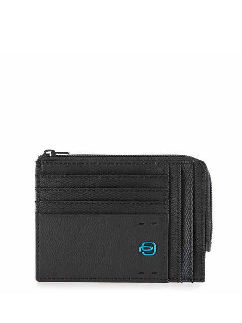 PIQUADRO Titular de carte P16 chevron negru - Portofele bărbați