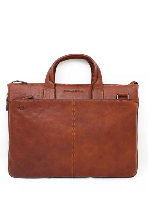 PIQUADRO BLACK SQUARE  Servietă pentru PC de 15 inchi, extensibilă Piele - Serviete birou