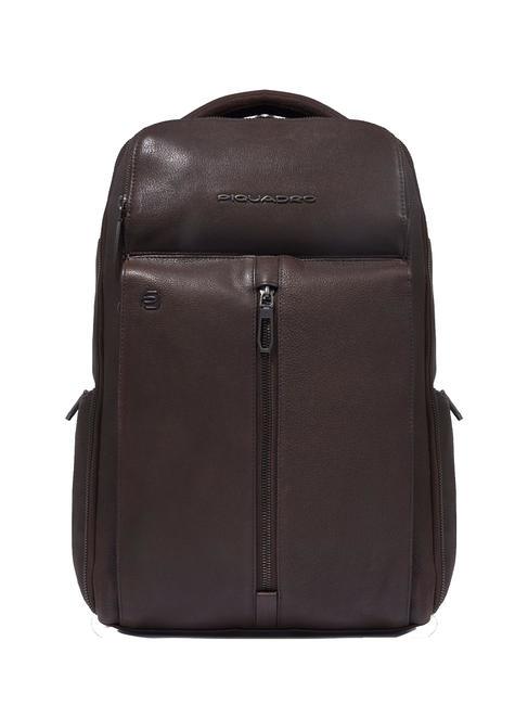 PIQUADRO HEDLEY Rucsac pentru laptop din piele de 14". MORO - Rucsacuri pentru laptop