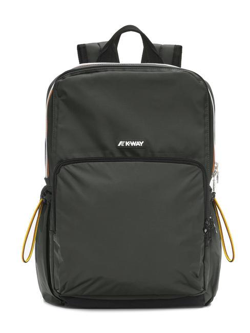 KWAY GIZY Rucsac din nailon pentru laptop de 15". verde negricios - Rucsacuri pentru laptop
