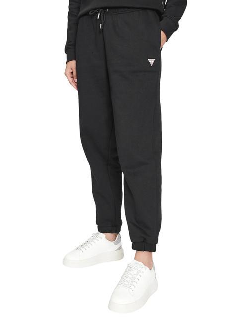 GUESS JEANS TRIANGLE Pantaloni de jogger din tricot fleece jetbla - Costume sport pentru femei