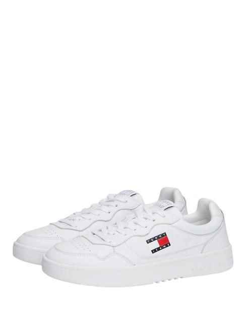 TOMMY HILFIGER TOMMY JEANS Cupsole Tenisi din piele alb - Pantofi bărbați