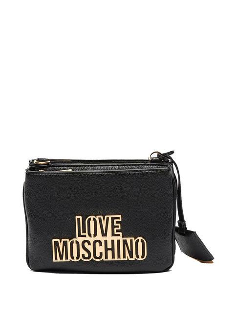 LOVE MOSCHINO METALLIC LOGO Geanta de umar negru - Genți femei
