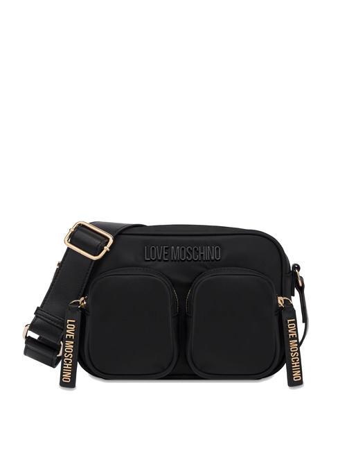 LOVE MOSCHINO EASY GO Geantă de umăr din nailon negru - Genți femei