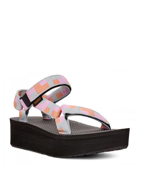 TEVA FLATFORM UNIVERSAL Sandale forme retro albastru sidefat - Pantofi femei
