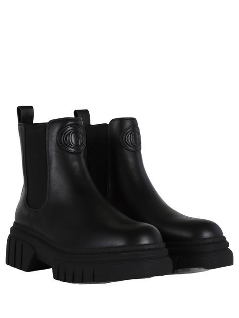 GUESS ALIS Botine din piele BLACK - Pantofi femei