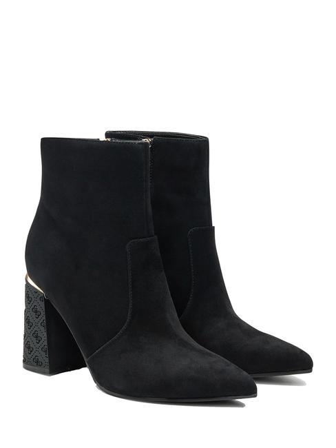 GUESS FRENKIE Botine din piele BLACK - Pantofi femei