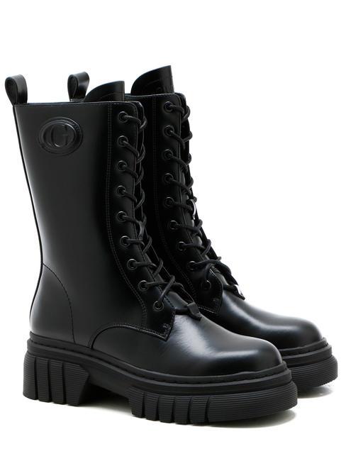 GUESS ANITA  Cizme de lupta din piele Negru / negru - Pantofi femei