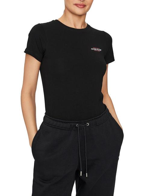 GUESS JEANS SLIM AMERICA Tricou slim fit jetbla - tricou