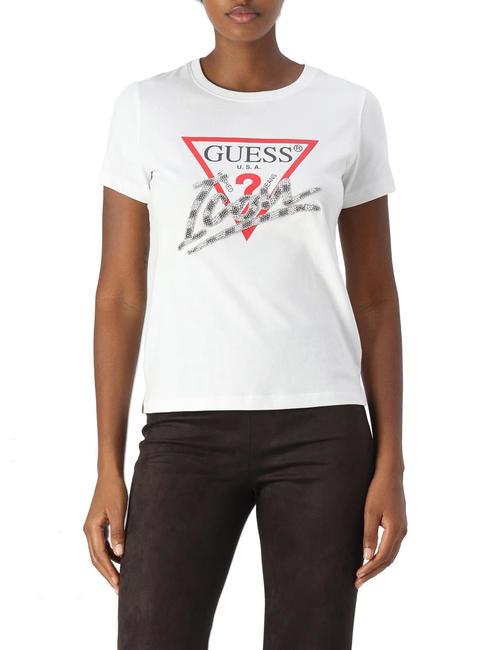 GUESS SS CN ICON  Tricou din bumbac alb purpuriu - tricou