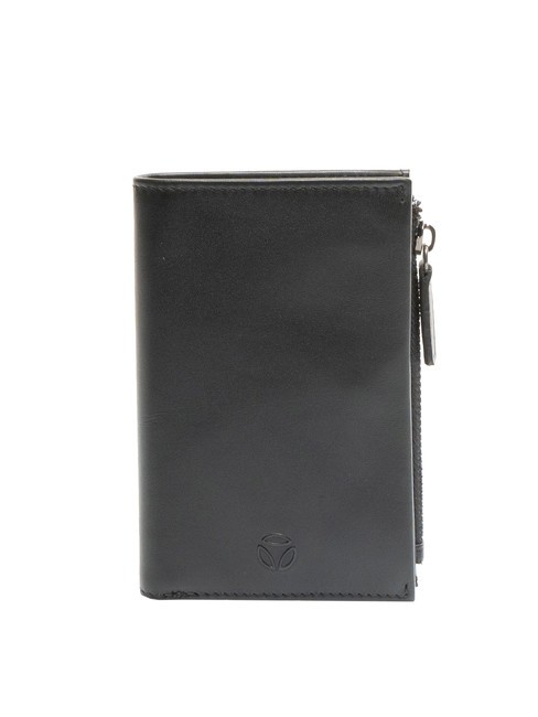 MOMO DESIGN LOGO EMBOSSED Portofel plat din piele negru - Portofele bărbați