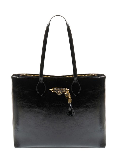 POLLINI LADY BRAVE Geanta shopper cu ciucuri negru - Genți femei
