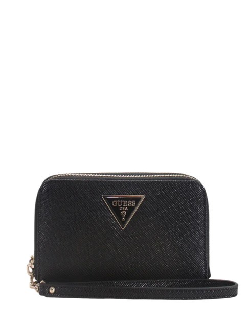 GUESS LAUREL Portofel mediu cu fermoar BLACK - Portofele femei