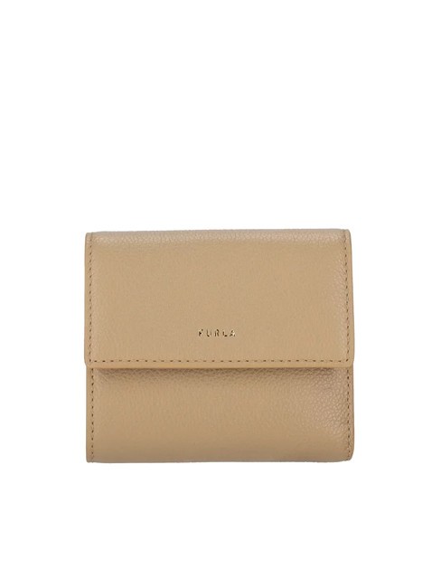 FURLA GOCCIA Portofel mediu din piele bifold deşert - Portofele femei