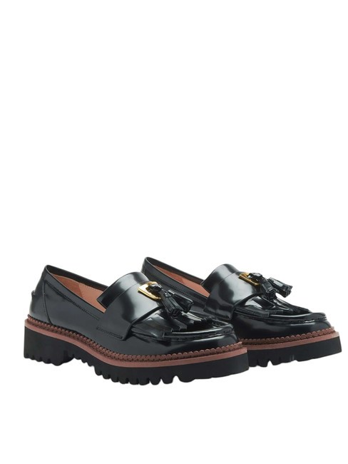 COCCINELLE BEAT SHINY Mocasini din piele strălucitoare negru - Pantofi femei