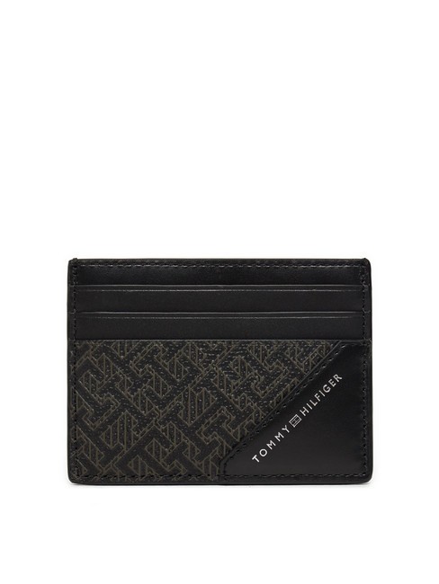 TOMMY HILFIGER MONOGRAM BUSINESS  Suport card din piele negru - Portofele bărbați