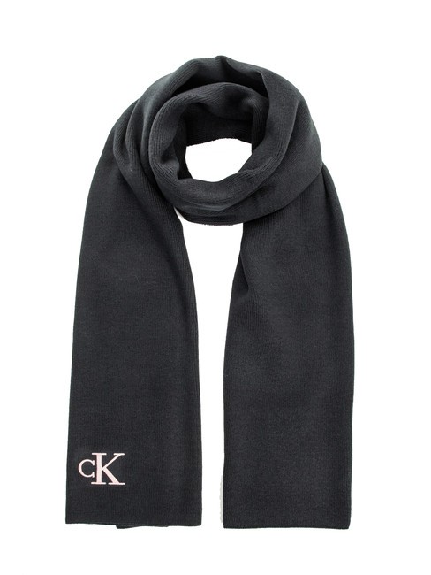 CALVIN KLEIN CK JEANS MONOGRAM EMBRO Eșarfă din poliester reciclat trandafir negru/prafuit - Eșarfe