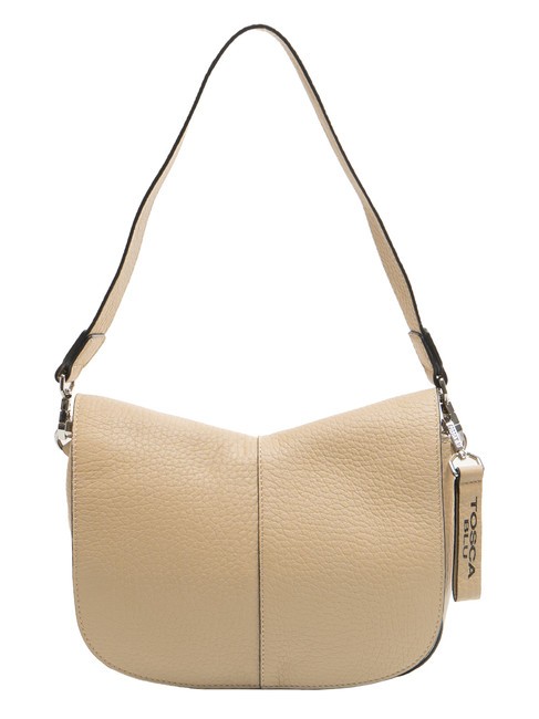 TOSCA BLU SIERRA Geanta din piele cu bareta de umar BEIGE - Genți femei
