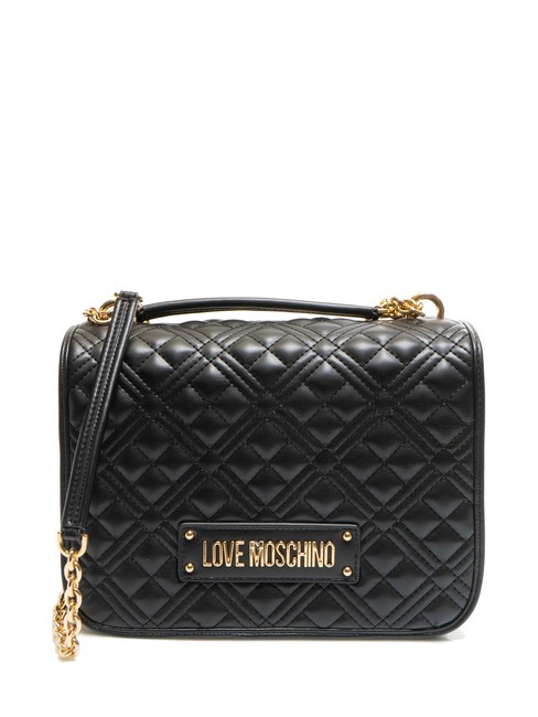 LOVE MOSCHINO QUILTED Geantă matlasată convertibilă negru - Genți femei